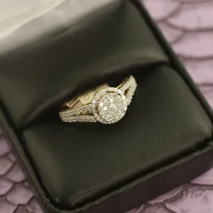 0.50 Carat Gold Halo Diamond Engagement Ring