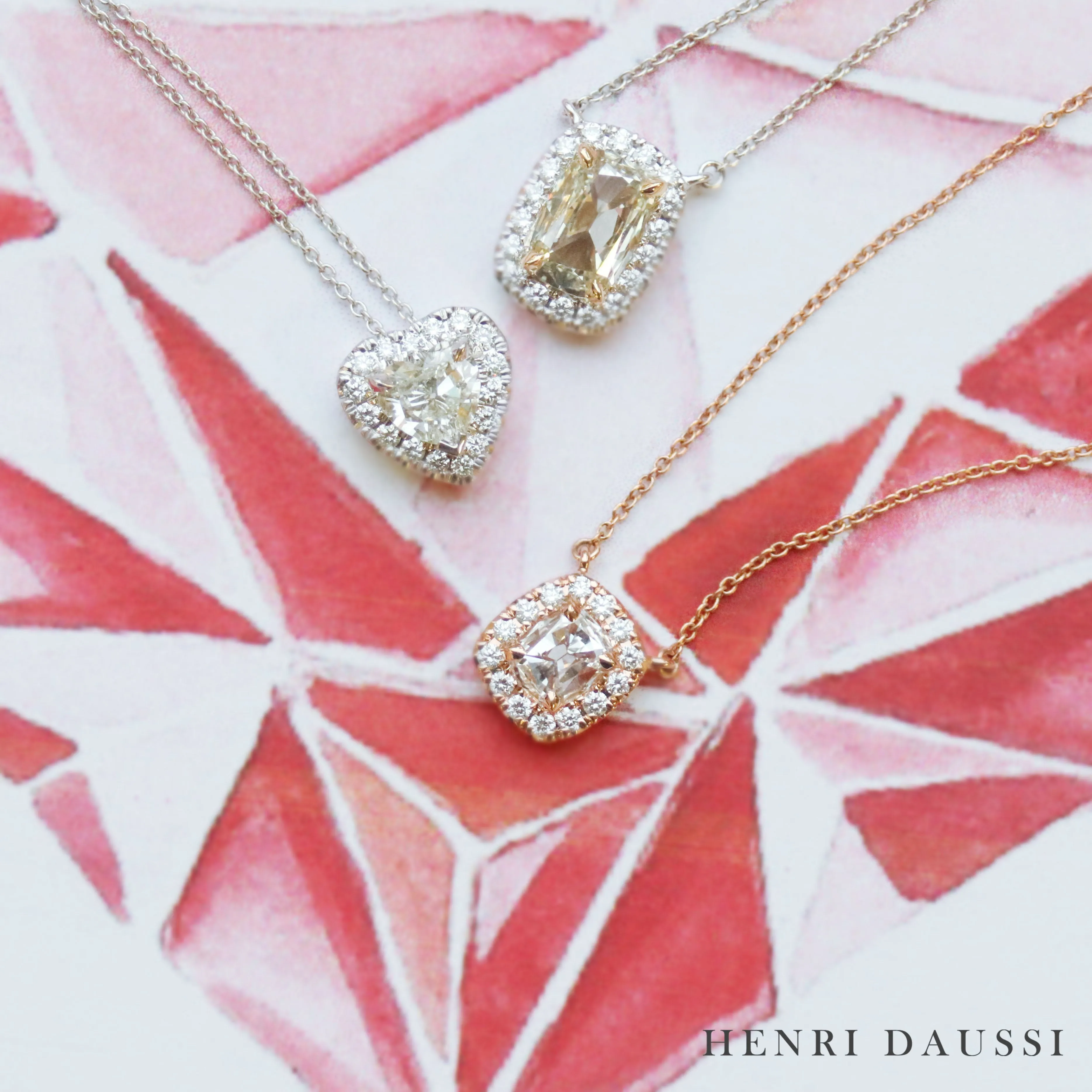 0.85CT T.W. Diamond Cushion Brilliant Cut Halo Solitaire Necklace