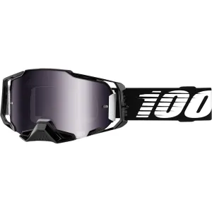 100% Armega Goggles - Black - Silver Flash Mirror 50710-001-02