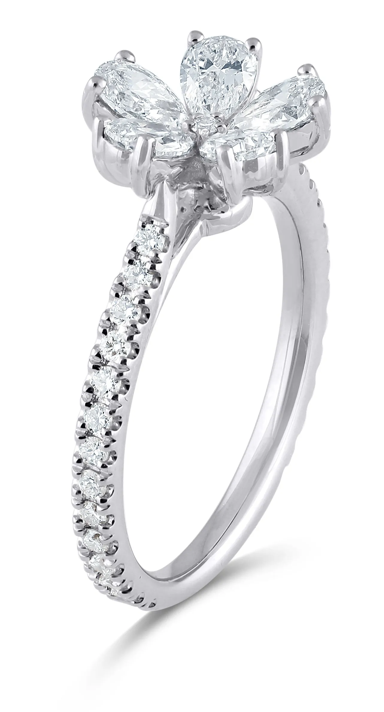 14K Gold & 1.35 TCW Lab-Grown Diamond Flower Ring