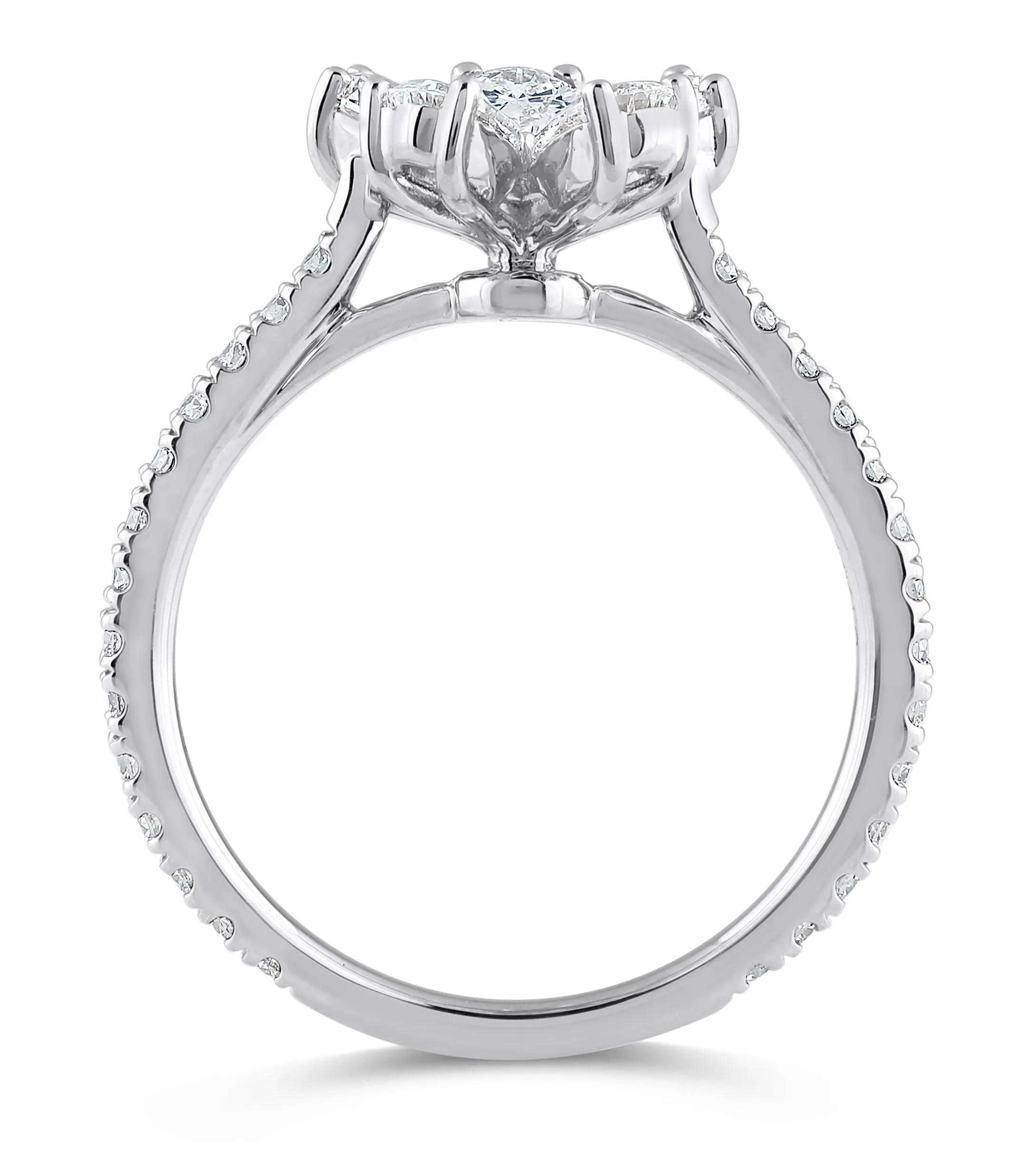 14K Gold & 1.35 TCW Lab-Grown Diamond Flower Ring