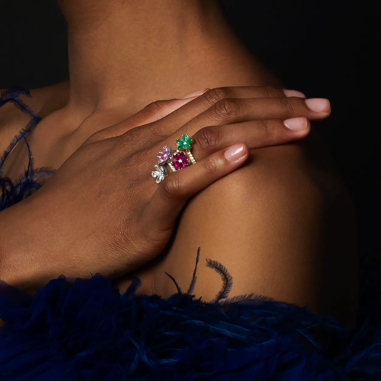14K Gold & 1.35 TCW Lab-Grown Diamond Flower Ring