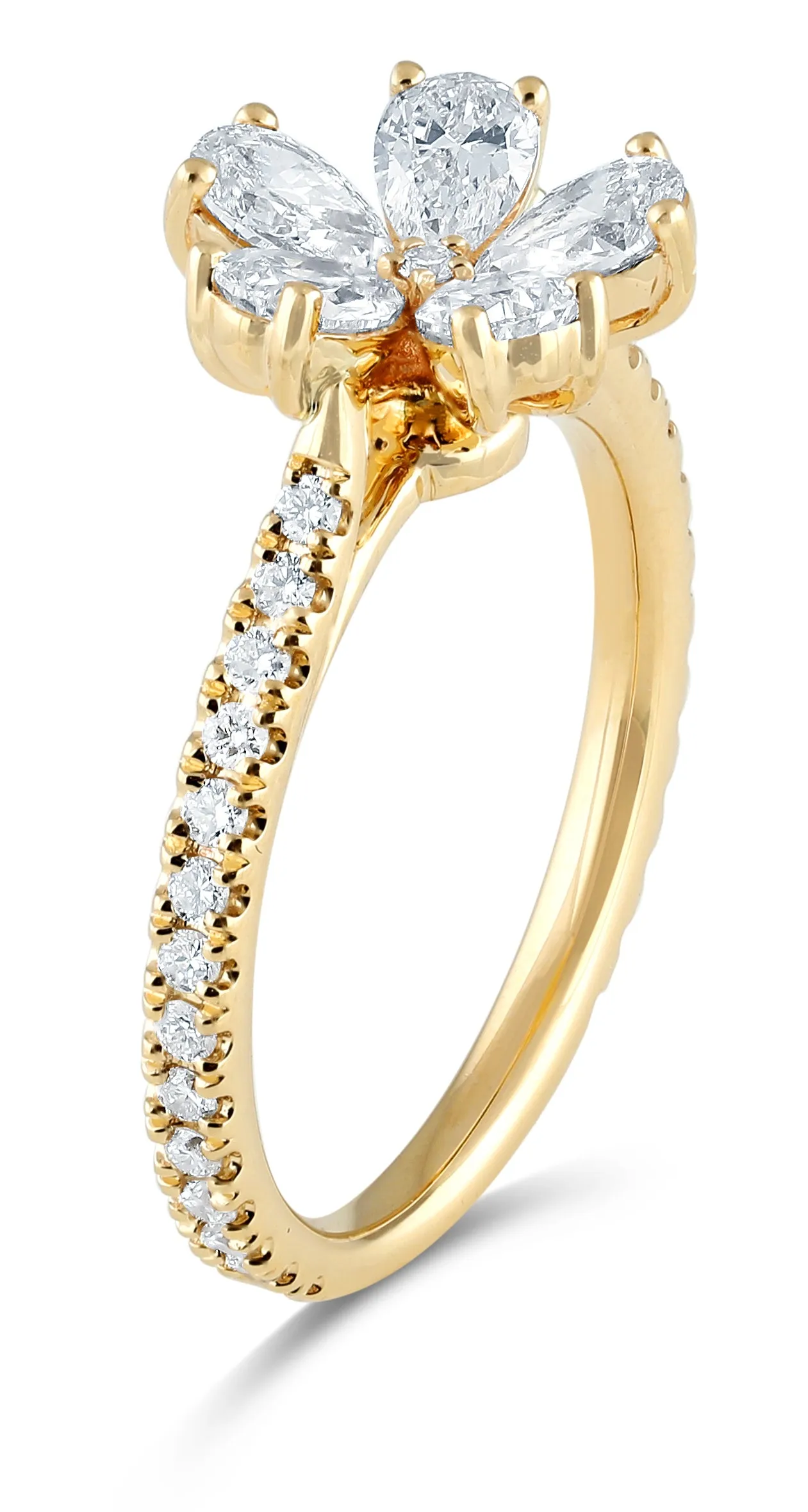 14K Gold & 1.35 TCW Lab-Grown Diamond Flower Ring