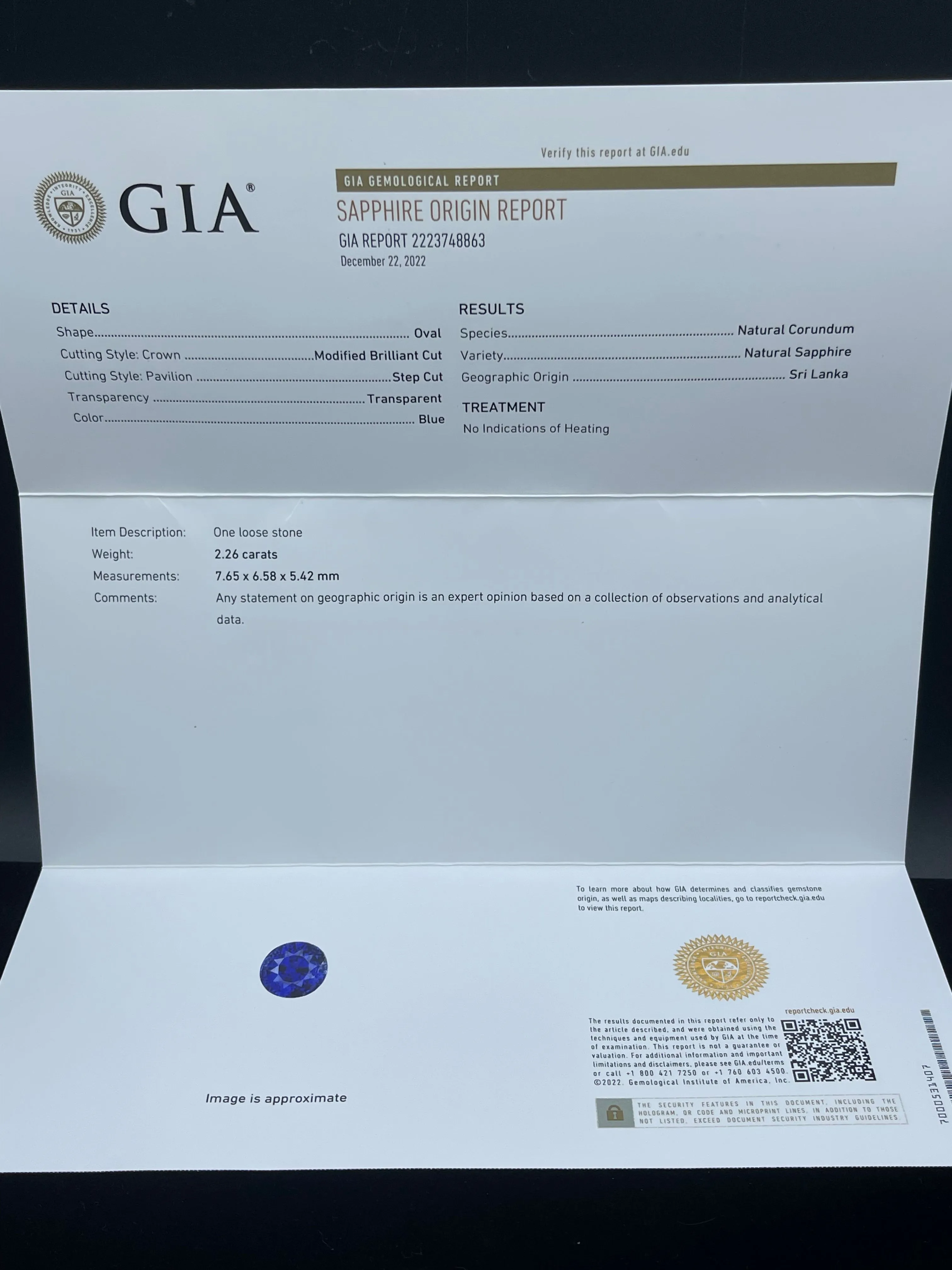 14K WHITE GOLD 2.26CT SRI LANKA BLUE ROUND SAPPHIRE/.75CT HVS2 DIAMOND RING