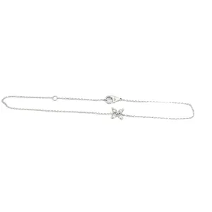 14k White Gold .25ct G VS2 Marquise and  Round total weight of Diamonds bracelet