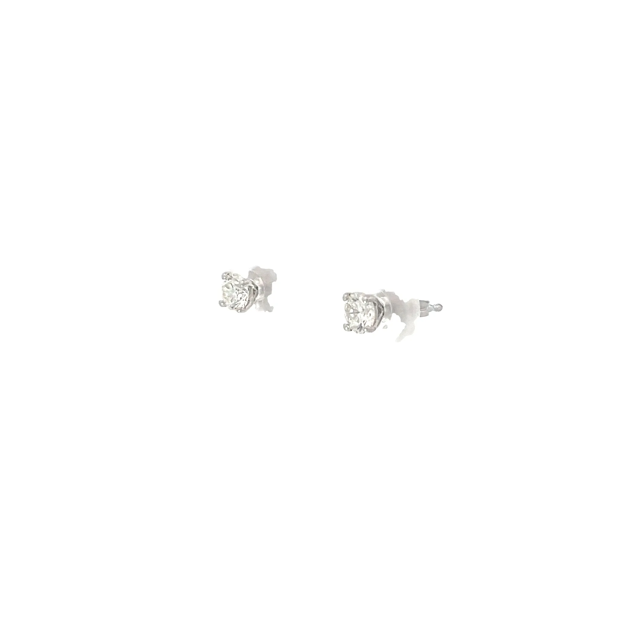 14k White Gold .49ct J/I VVS2 Round Diamond Total Weight Stud Earrings Certified By GIA .25ct JVVS2 #6197685821 and .24ct  I VVS2 #2191685828