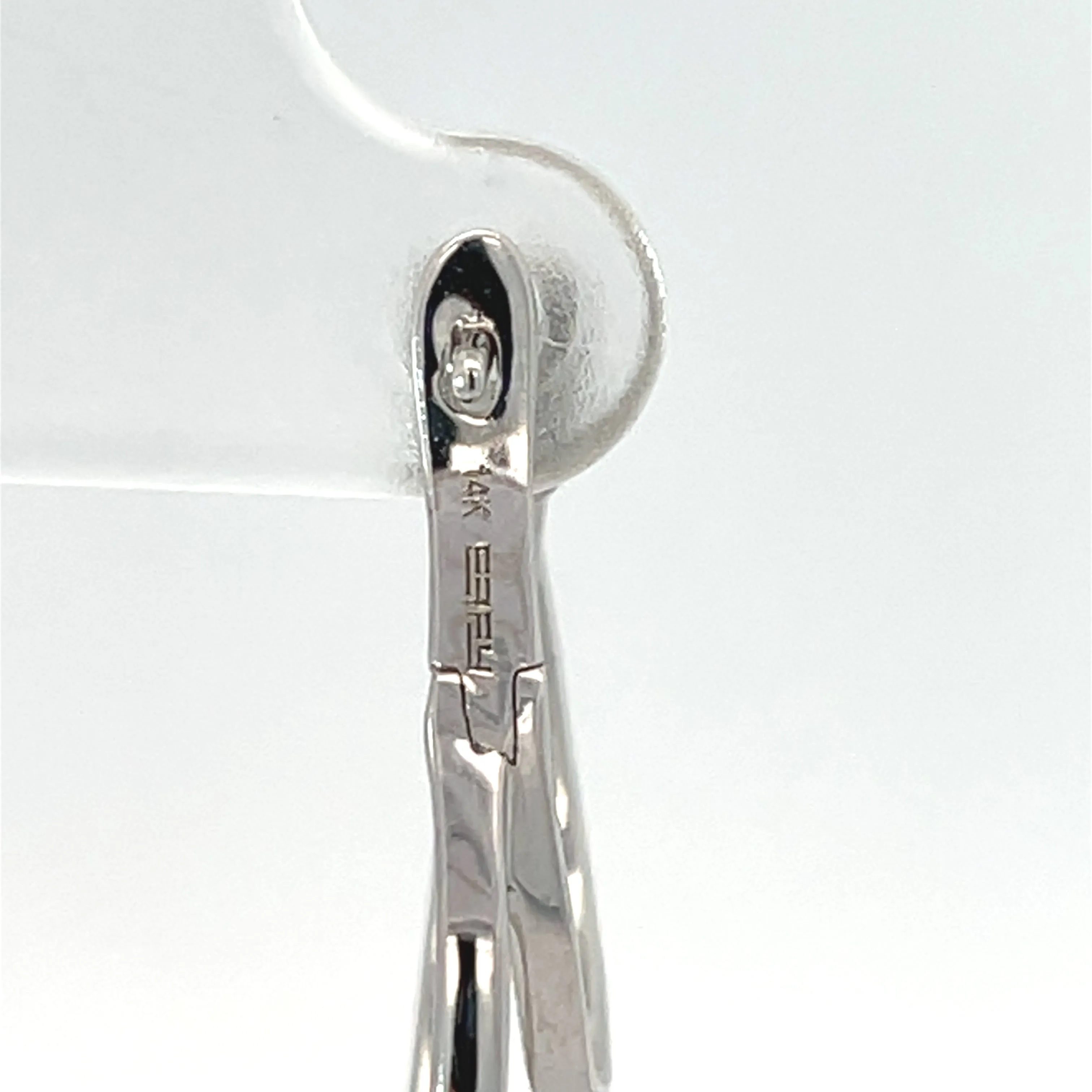 14k White Gold .58ct G SI1 Round White and Blue Diamond Earrings Preloved Bella Bleu Effy