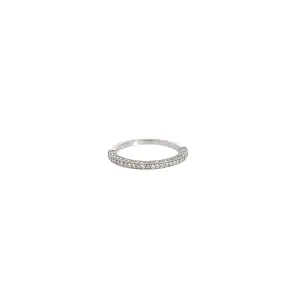 14k white gold .58ct G VS2 Round Diamond 3D band ring size 7