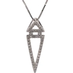 14K White Gold Diamond Necklace
