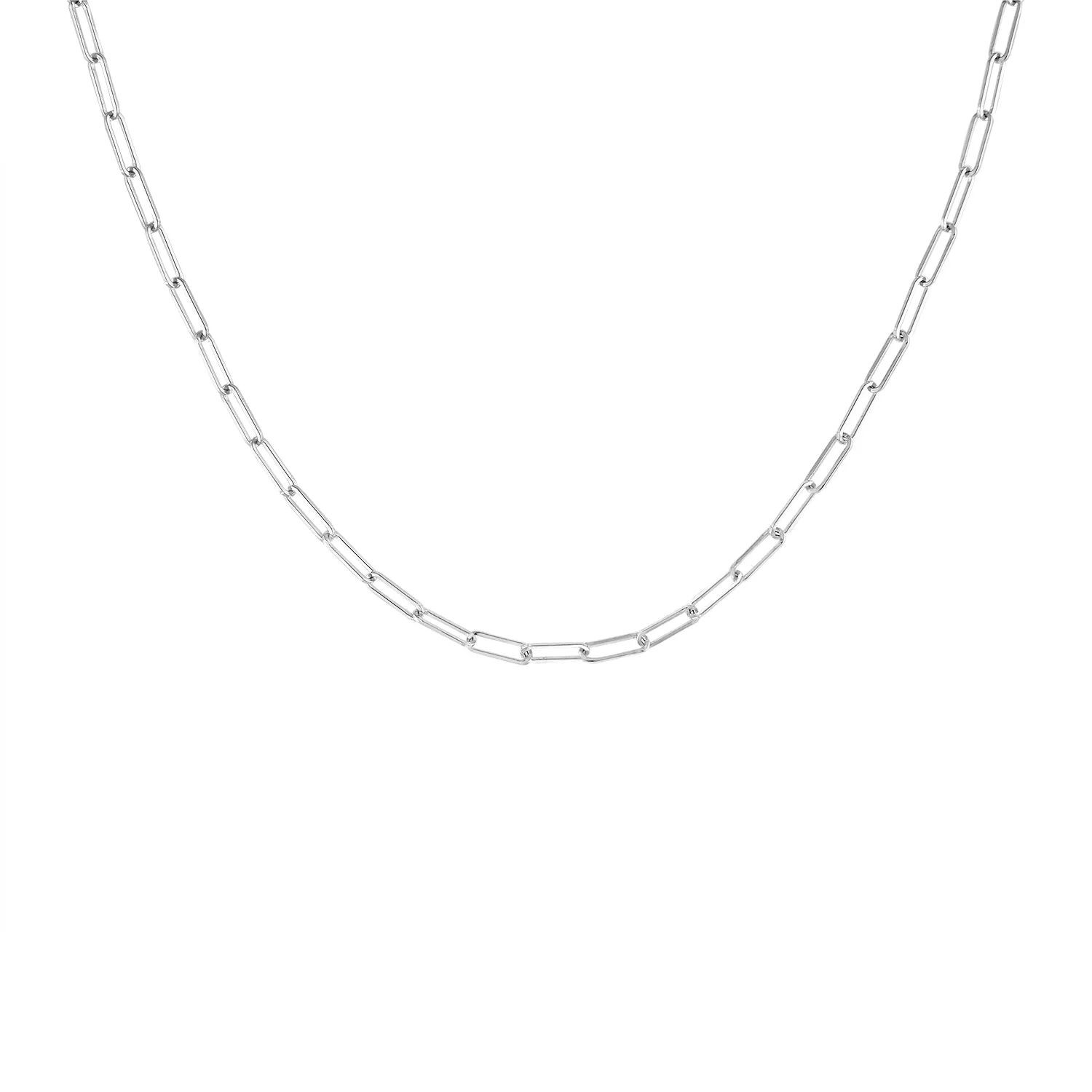 14KT GOLD XXSMALL RECTANGLE LINK NECKLACE