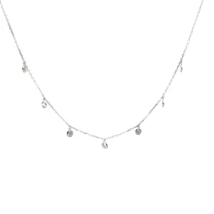 14KW 1.06CT 7 DIAMOND DANGLE GSI1 NECKLACE