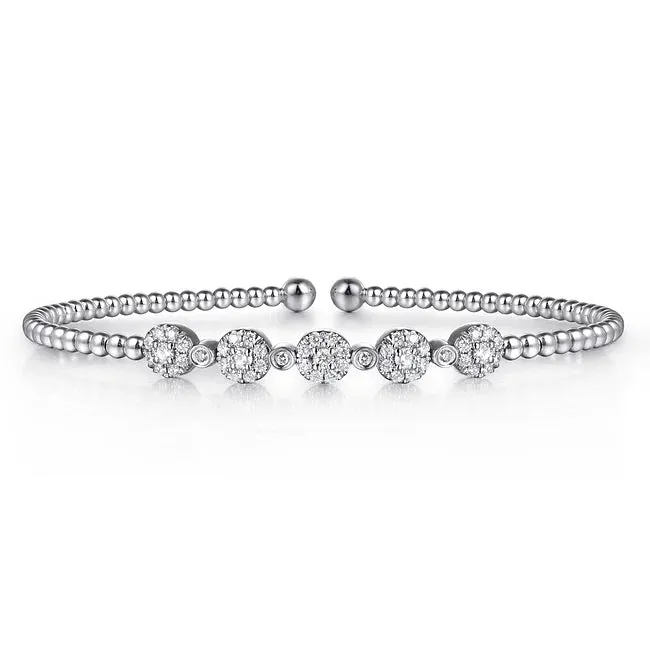 14KW 5 Diamond Circle Bangle