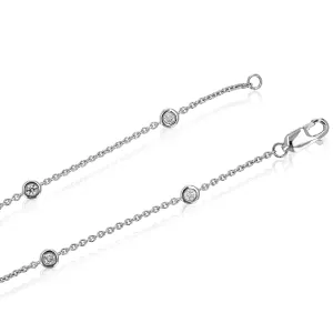 1/5 cttw Lab Grown Diamond Seven Tennis Bracelets 14K White Gold
