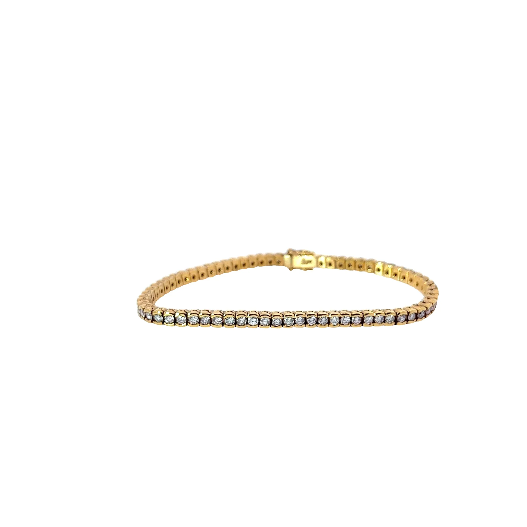 18k Rose Gold 3.00ct VS2 Natural Pink Diamond Bracelet