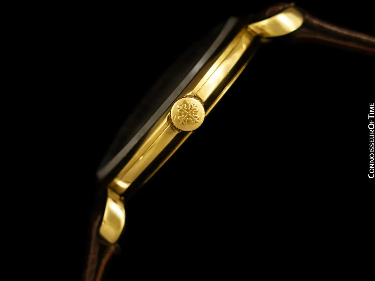 1962 Patek Philippe Vintage Mens Midsize Handwound Dress Watch, Ref. 3442 - 18K Gold with Papers