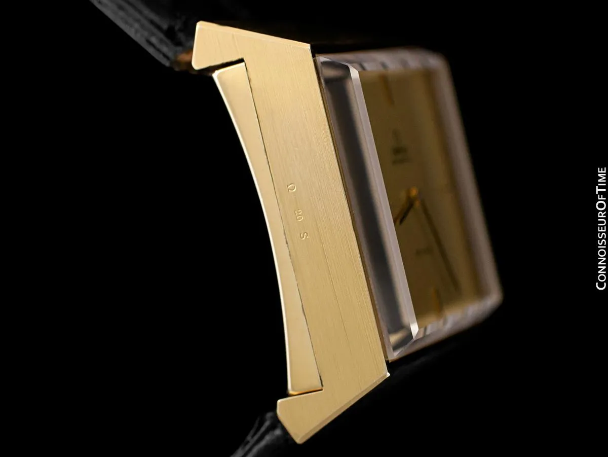 1971 Omega De Ville Mens Automatic "Super Emerald" Modern Watch By Andrew Grima - 18K Gold Plated