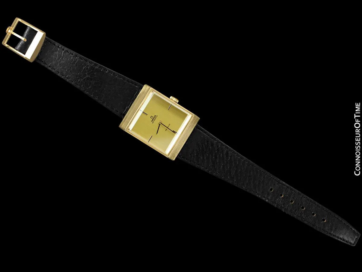 1971 Omega De Ville Mens Automatic "Super Emerald" Modern Watch By Andrew Grima - 18K Gold Plated