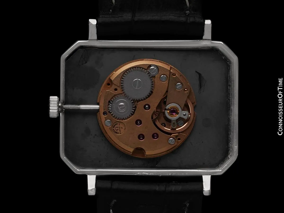 1972 Omega De Ville Mens Midsize "Emerald" Modern Watch By Andrew Grima - Stainless Steel