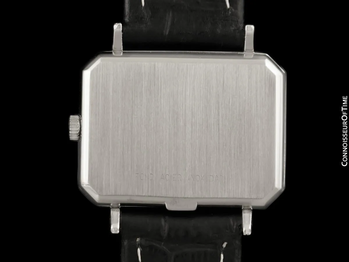 1973 Omega De Ville Mens Midsize "Emerald" Modern Watch with Tiffany Blue DIal By Andrew Grima - Stainless Steel