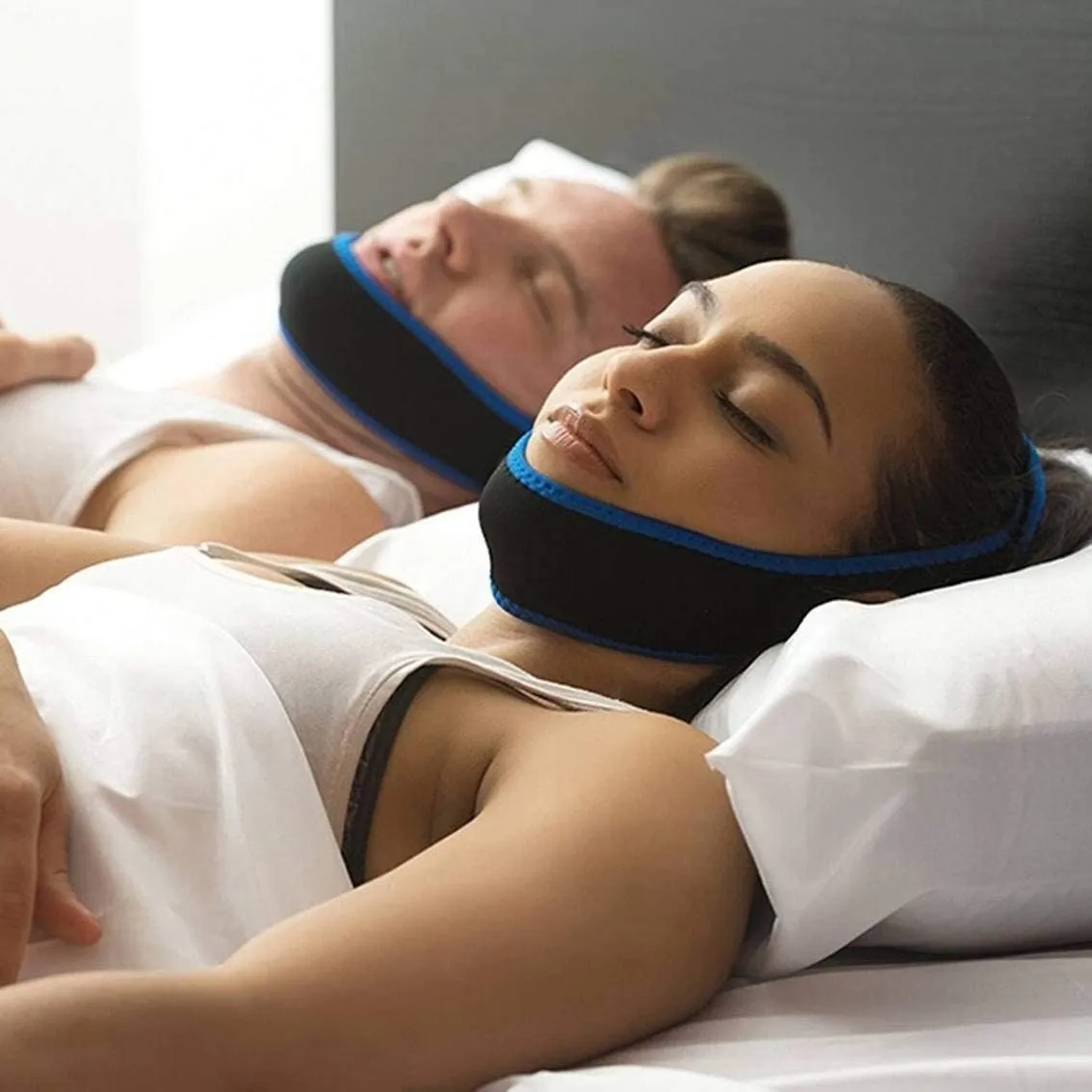2 Pack -Snore Chin Strap & MouthGuard
