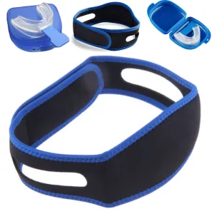 2 Pack -Snore Chin Strap & MouthGuard