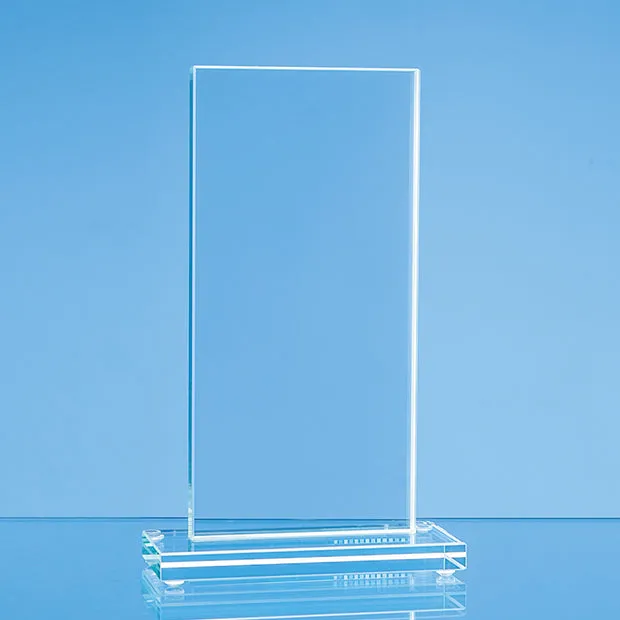 24cm x 9.5cm x 12mm Jade Glass Tall Rectangle Award