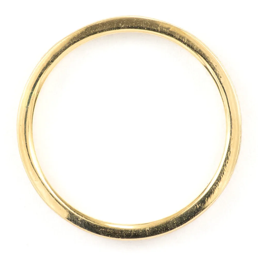 2mm Wide x 1.7mm Thick, 14k Yellow Gold Rectangle Wedding Band, Matte
