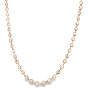 3.95ct t.w. Diamond Bezel Set Diamond By The Yard Necklace