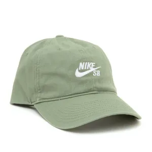 6 Panel Hat Club Cap (Oil Green/White)