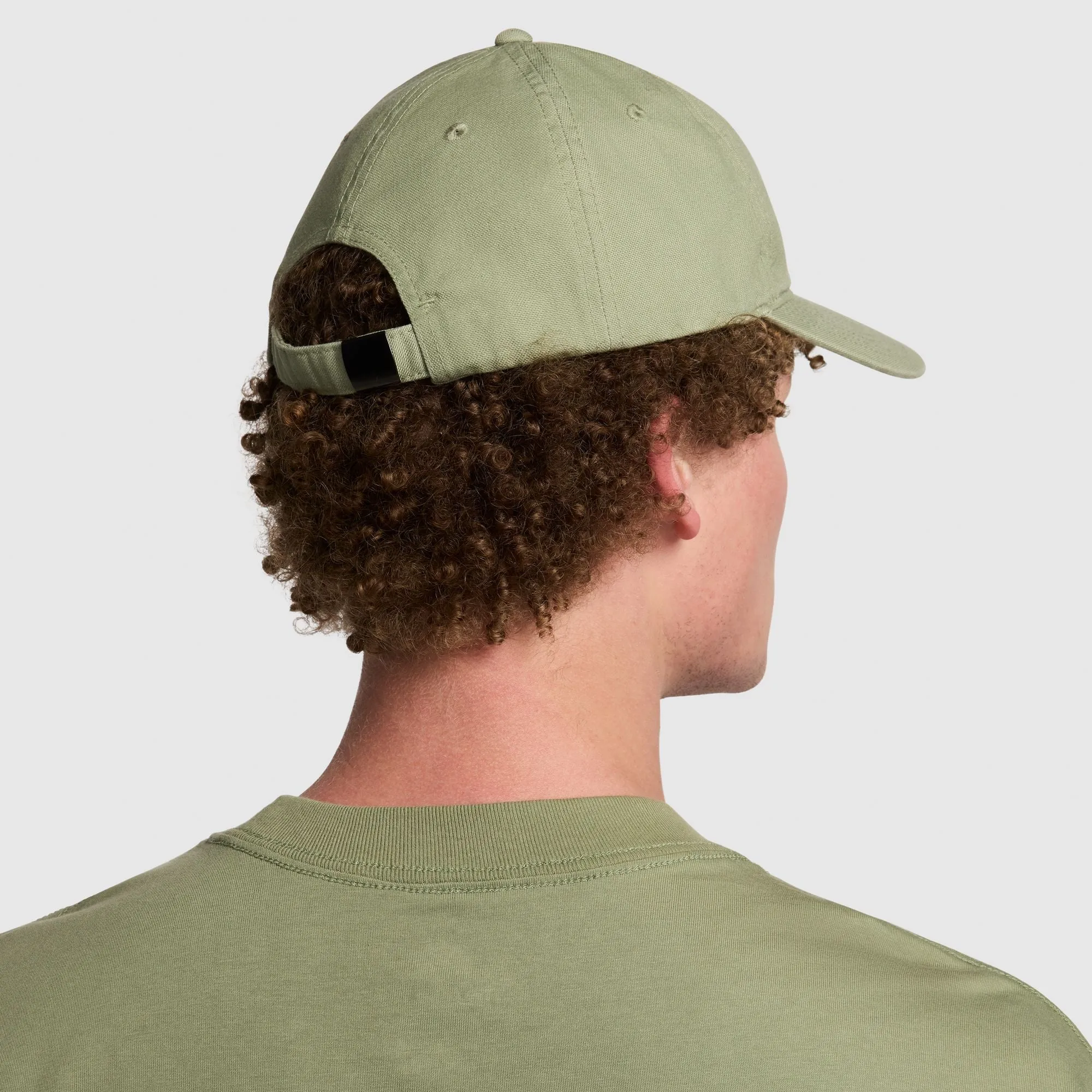 6 Panel Hat Club Cap (Oil Green/White)