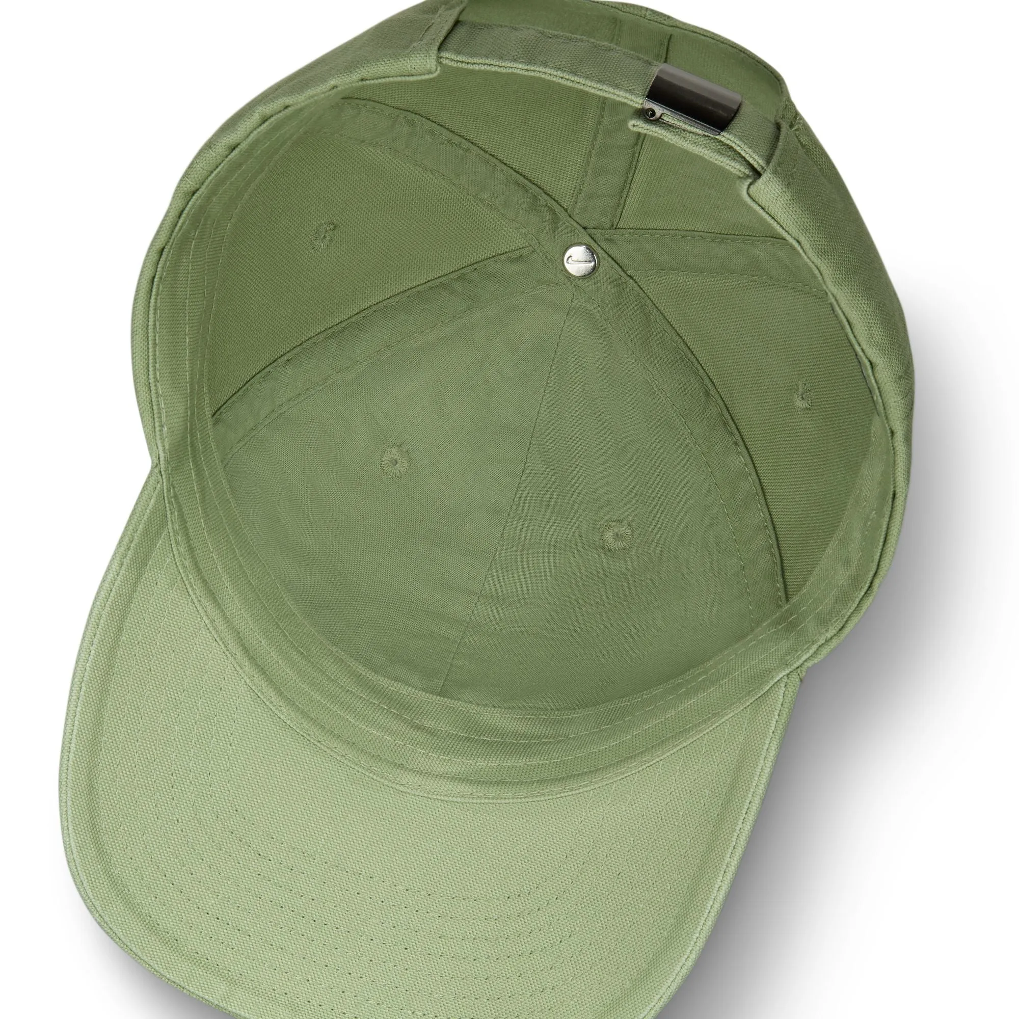 6 Panel Hat Club Cap (Oil Green/White)