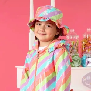 A DEE - Dakota Lollipop Love Print Rain Hat - Coral