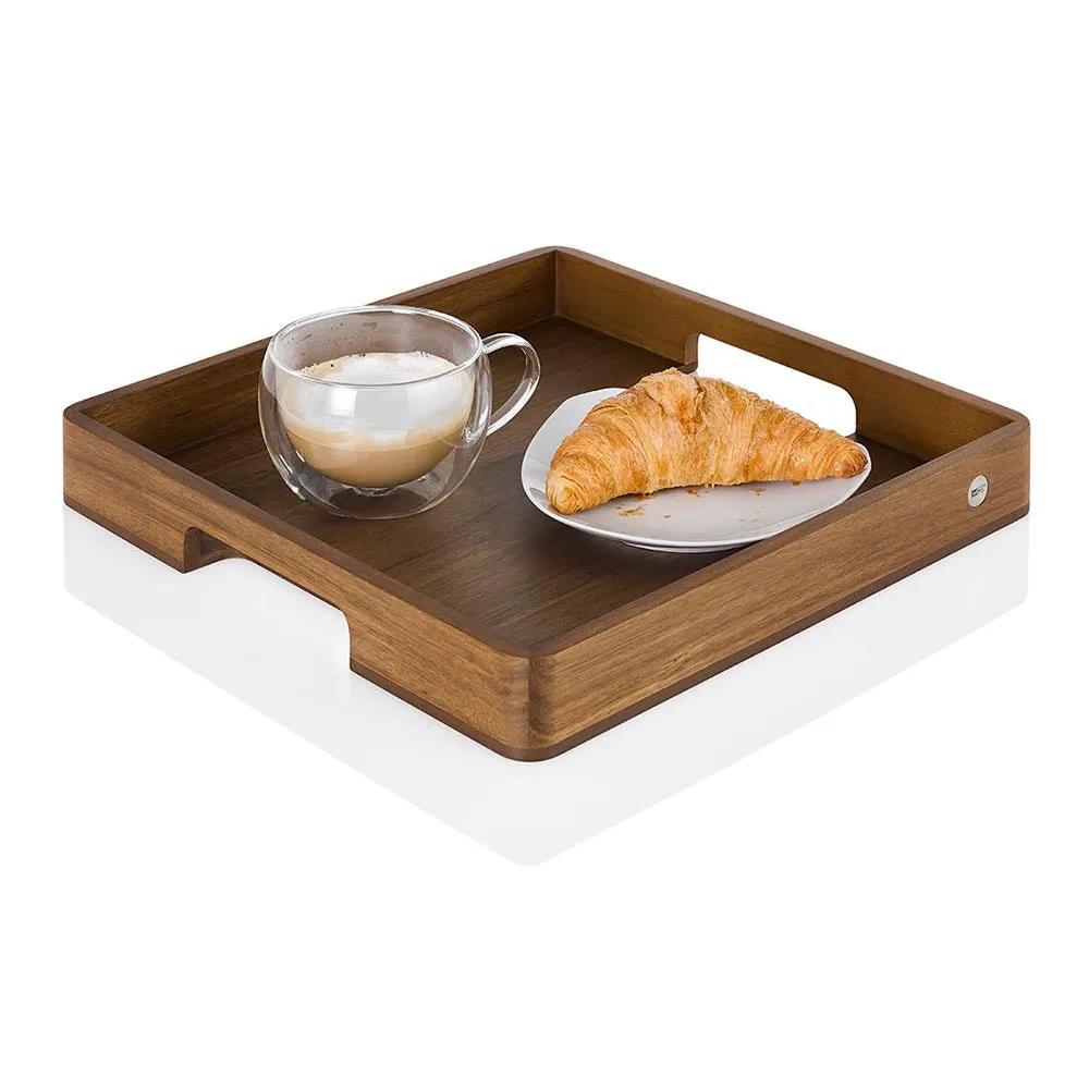 AdHoc Square Wooden Serving Tray with Handles SERVE SQUARE 40X40X5cm