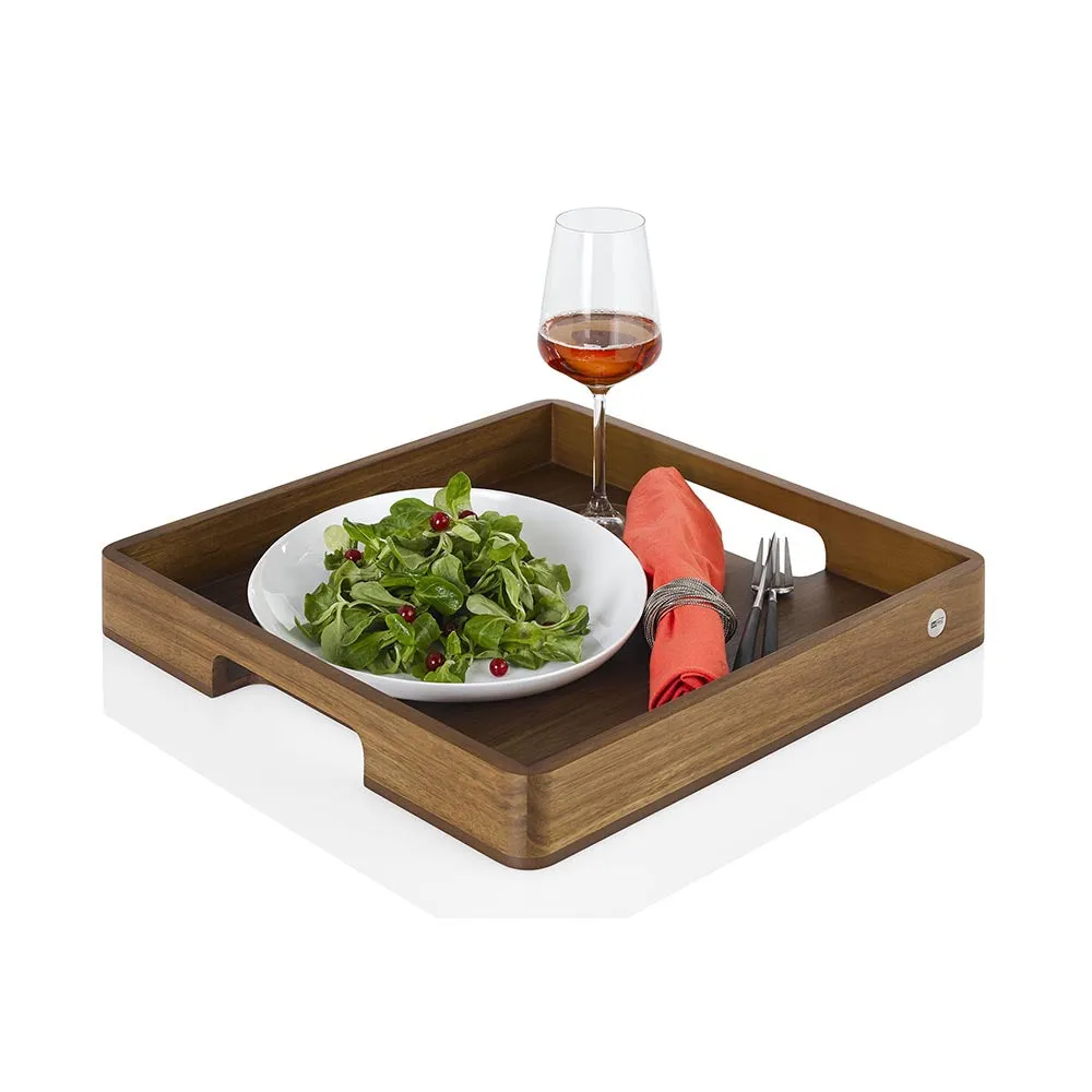 AdHoc Square Wooden Serving Tray with Handles SERVE SQUARE 40X40X5cm
