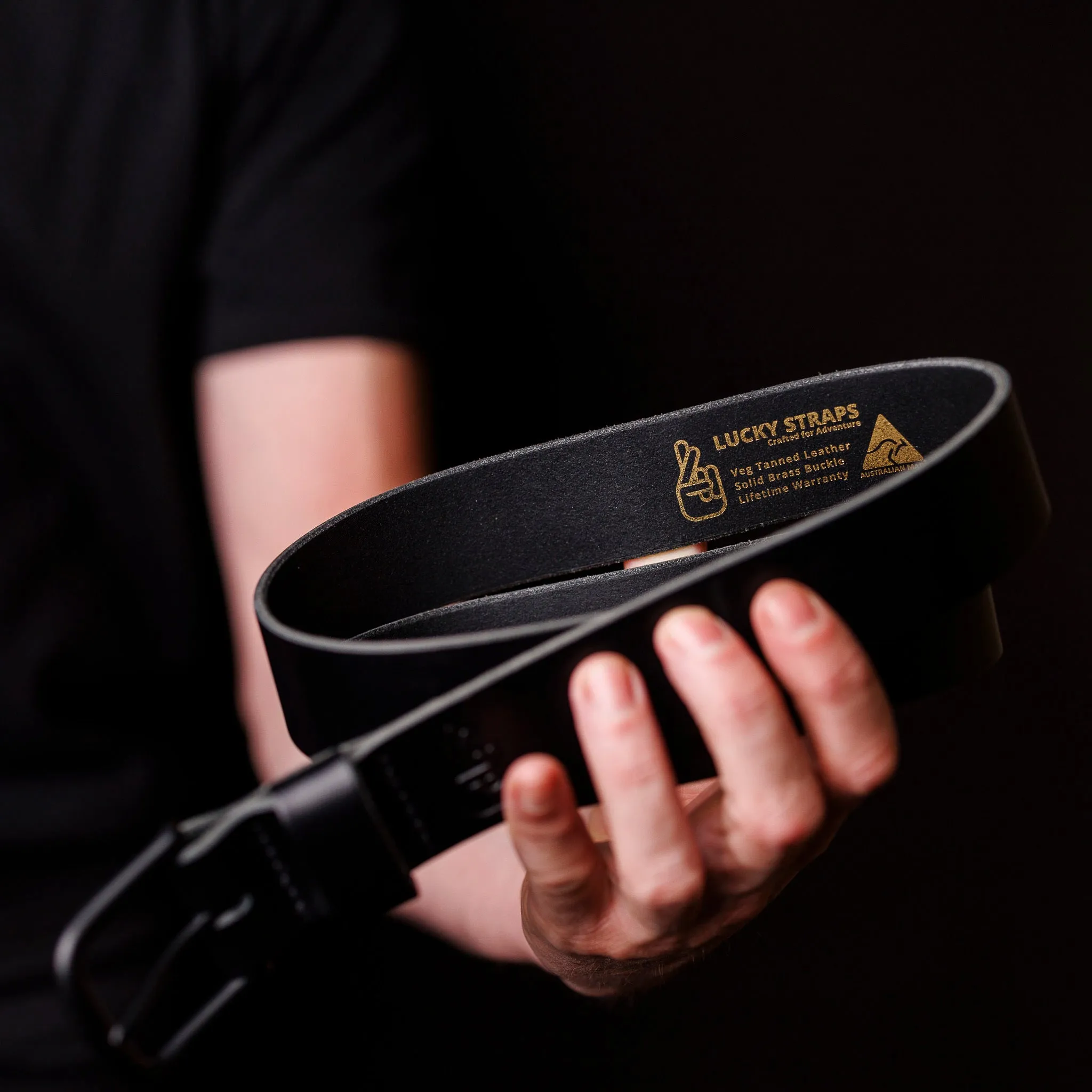 Adventure Leather Belt - Blackout