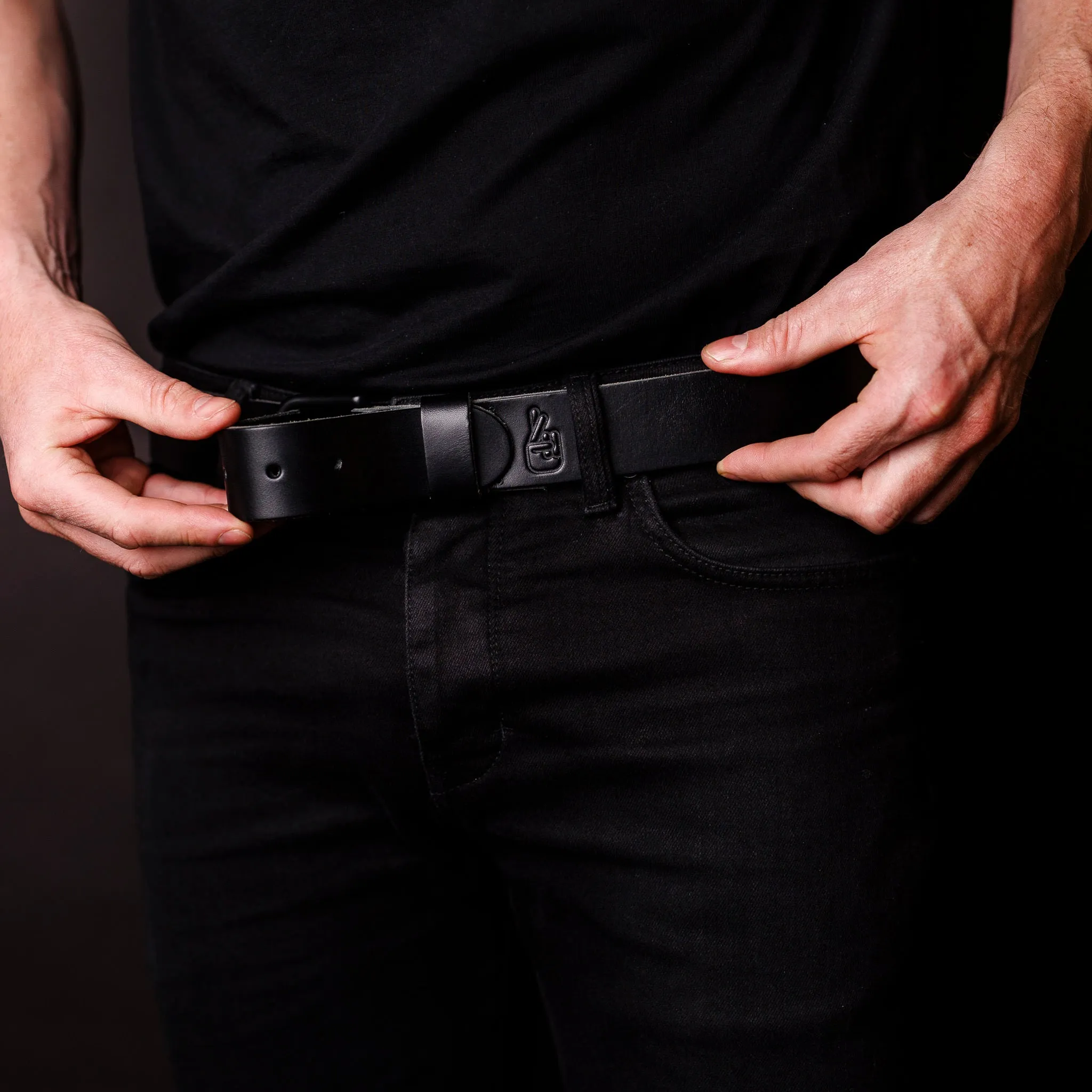 Adventure Leather Belt - Blackout