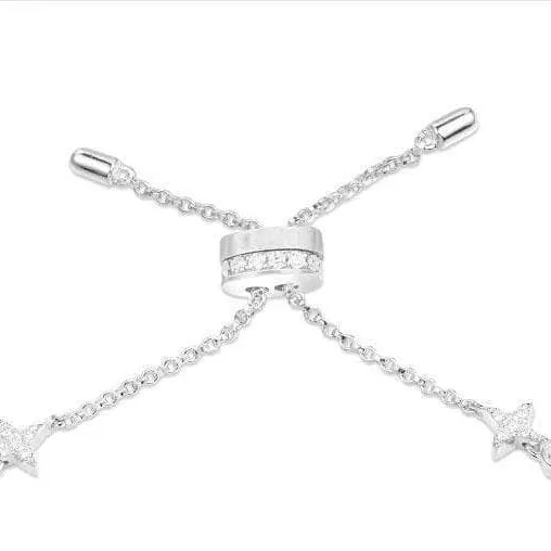 Albina Star Setting with Diamonds Adjustable Bracelet