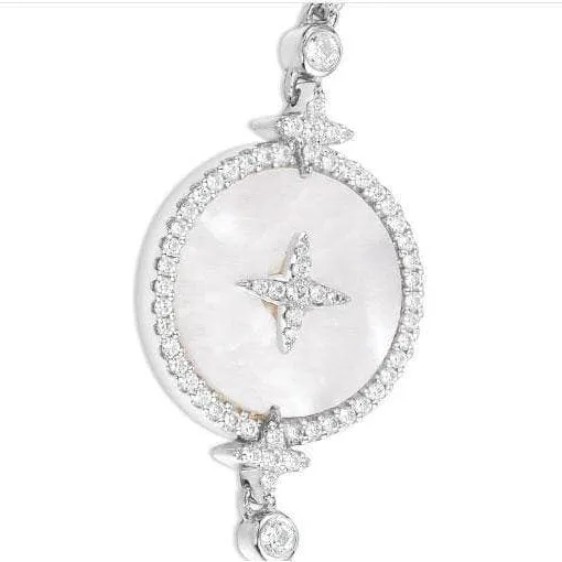 Albina Star Setting with Diamonds Adjustable Bracelet