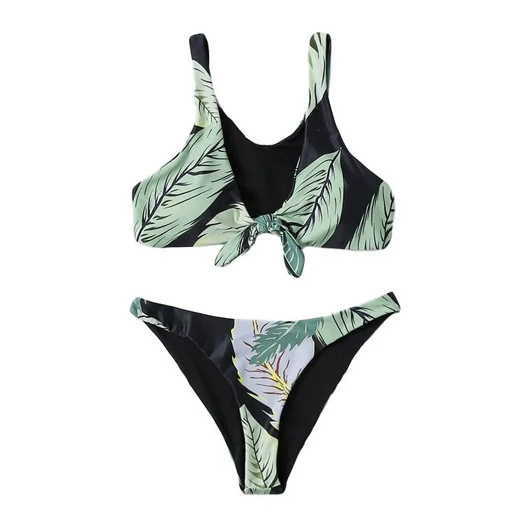Aldina Tropical Leaf Print Bikini