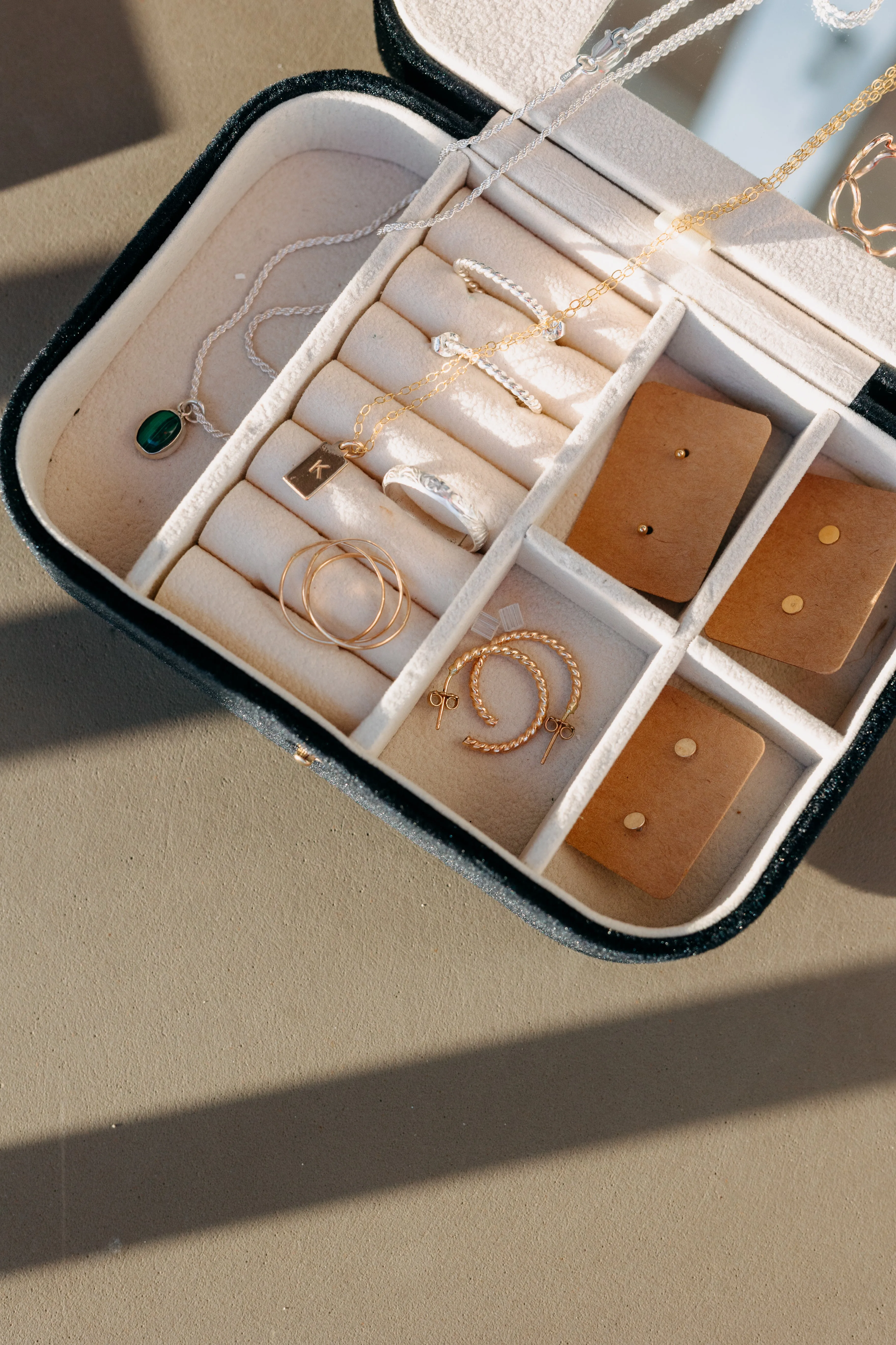 Alphabet Initial Rectangle Necklace