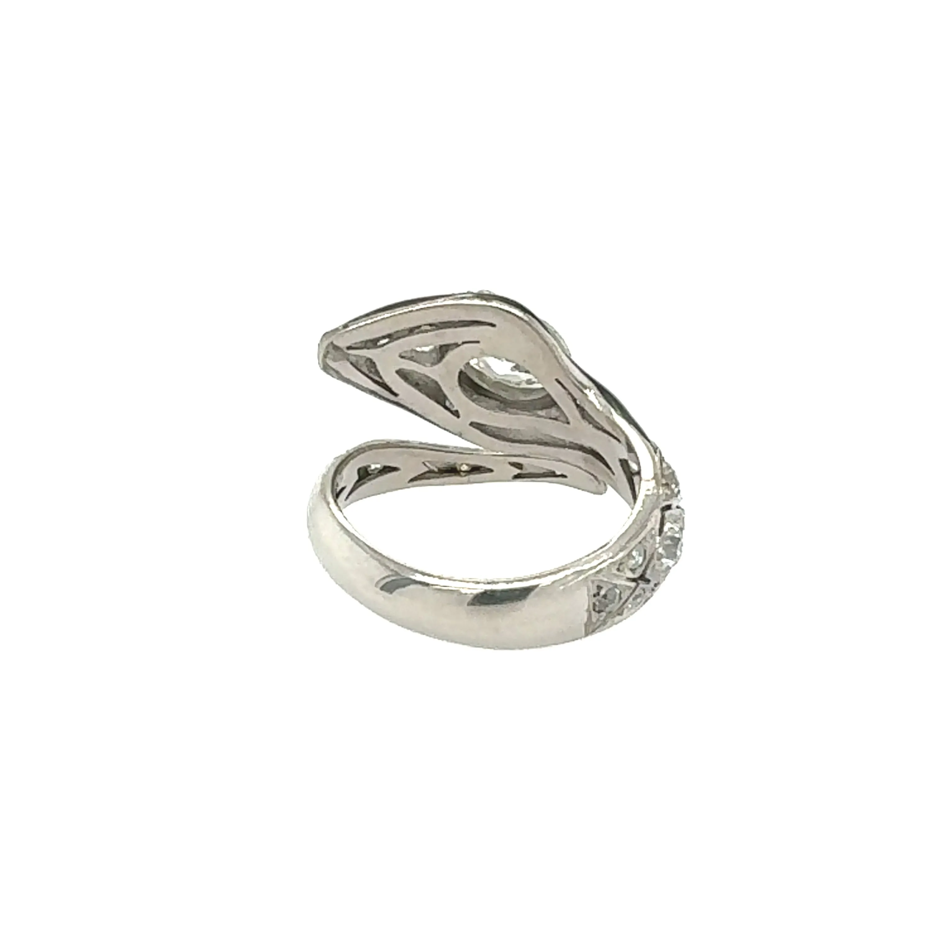 Art Deco Snake Ring with Diamonds