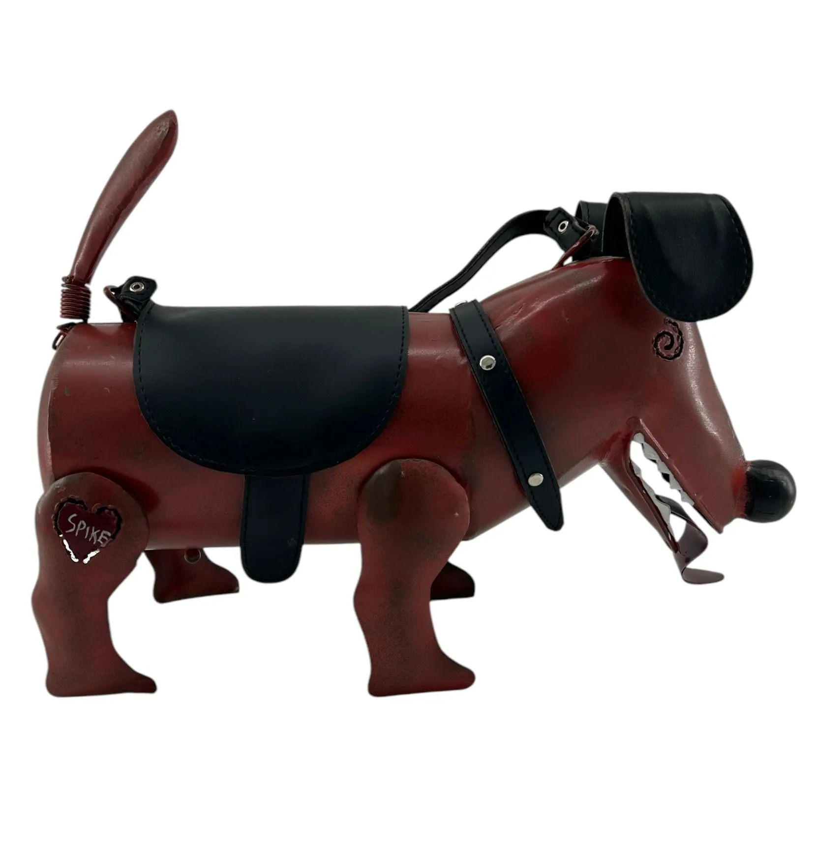Art to Wear Hand Crafted Metal Dog Purse "Spike" in Brown