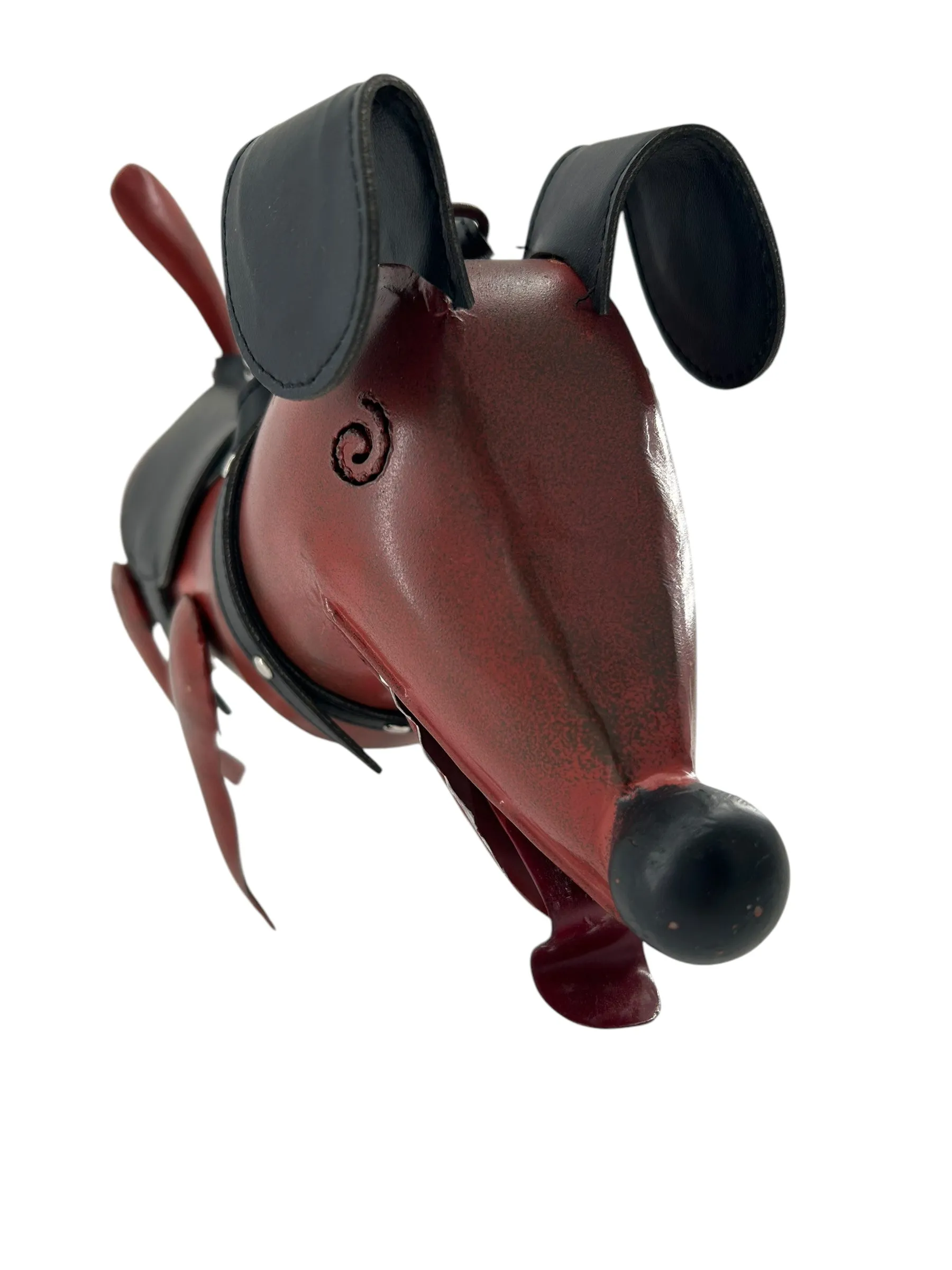 Art to Wear Hand Crafted Metal Dog Purse "Spike" in Brown