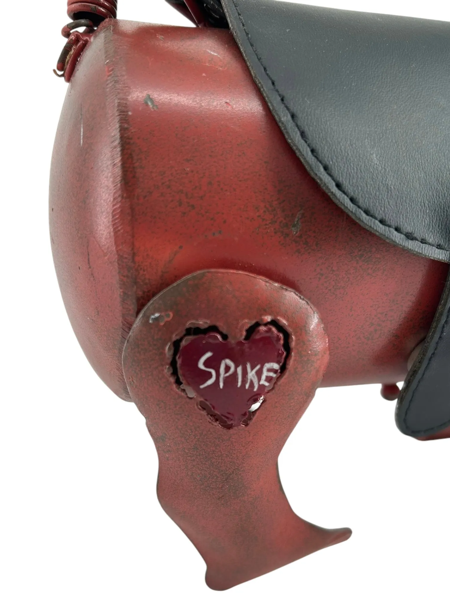Art to Wear Hand Crafted Metal Dog Purse "Spike" in Brown