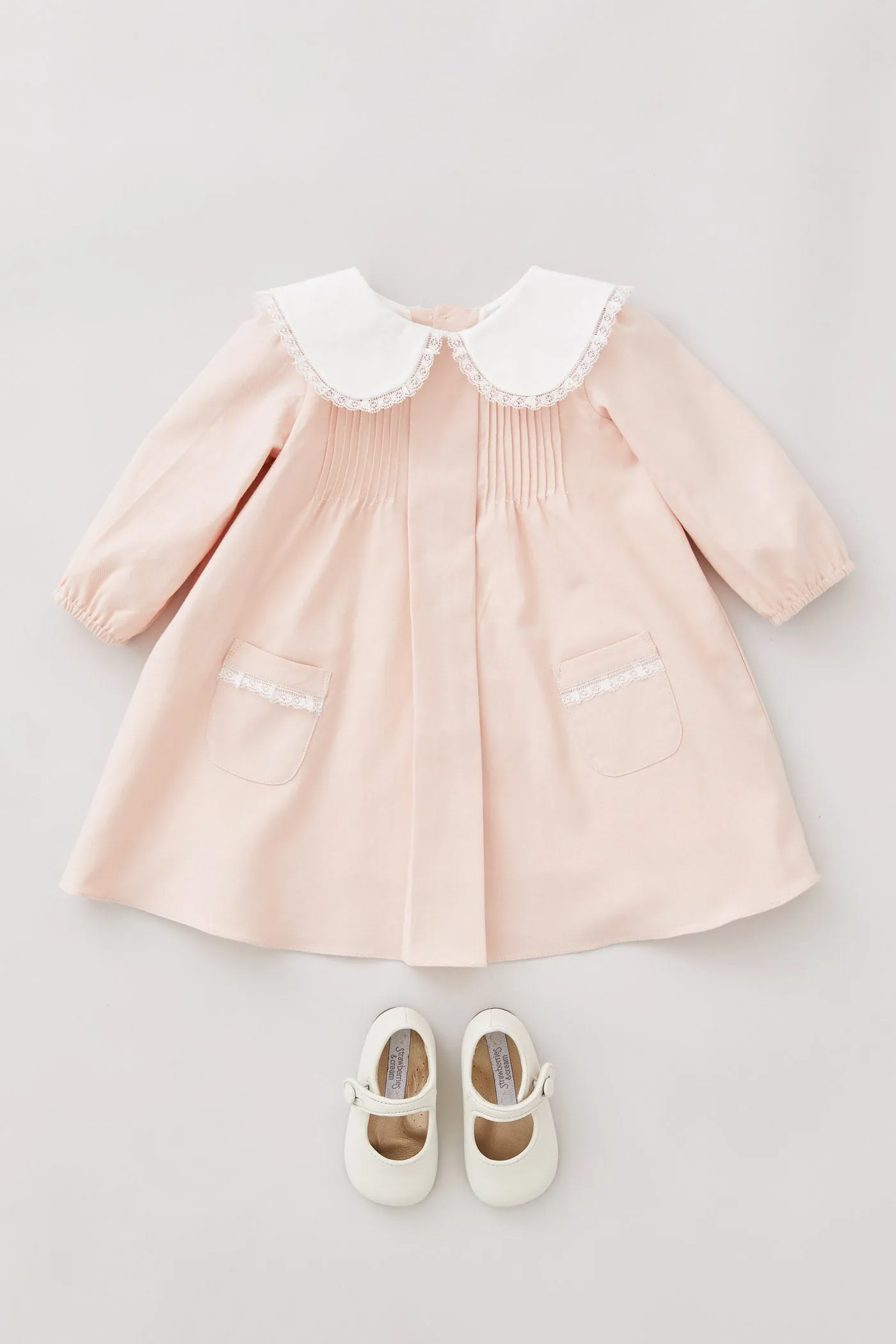 Baby Bubble Long Sleeve Dress in Blush Pink