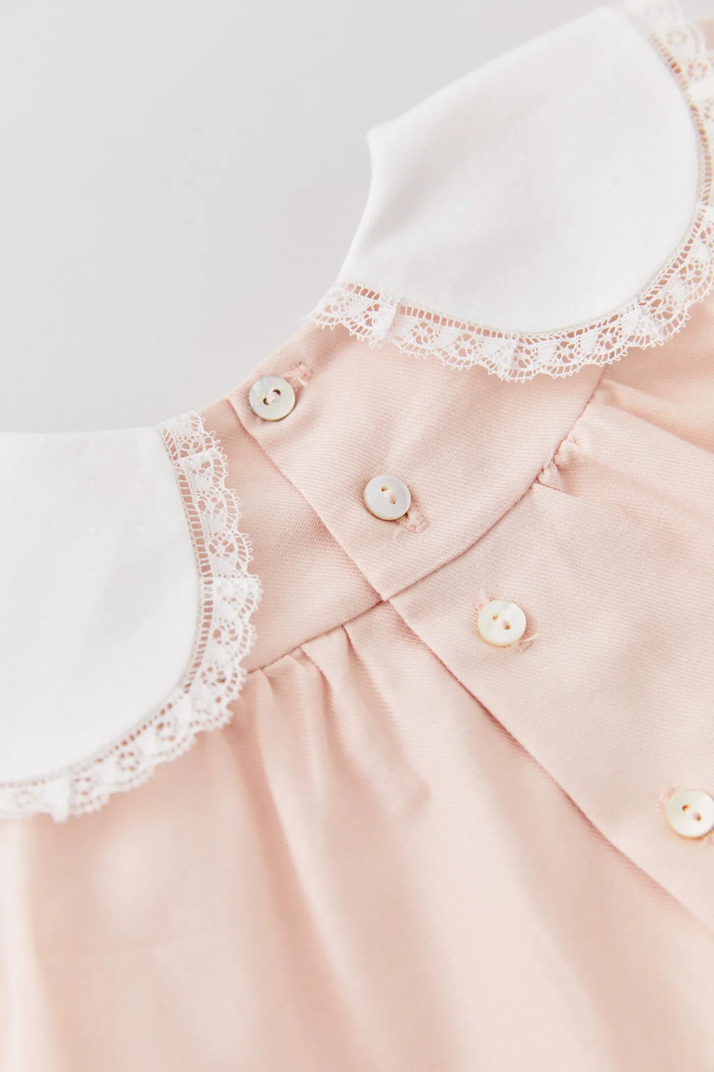 Baby Bubble Long Sleeve Dress in Blush Pink