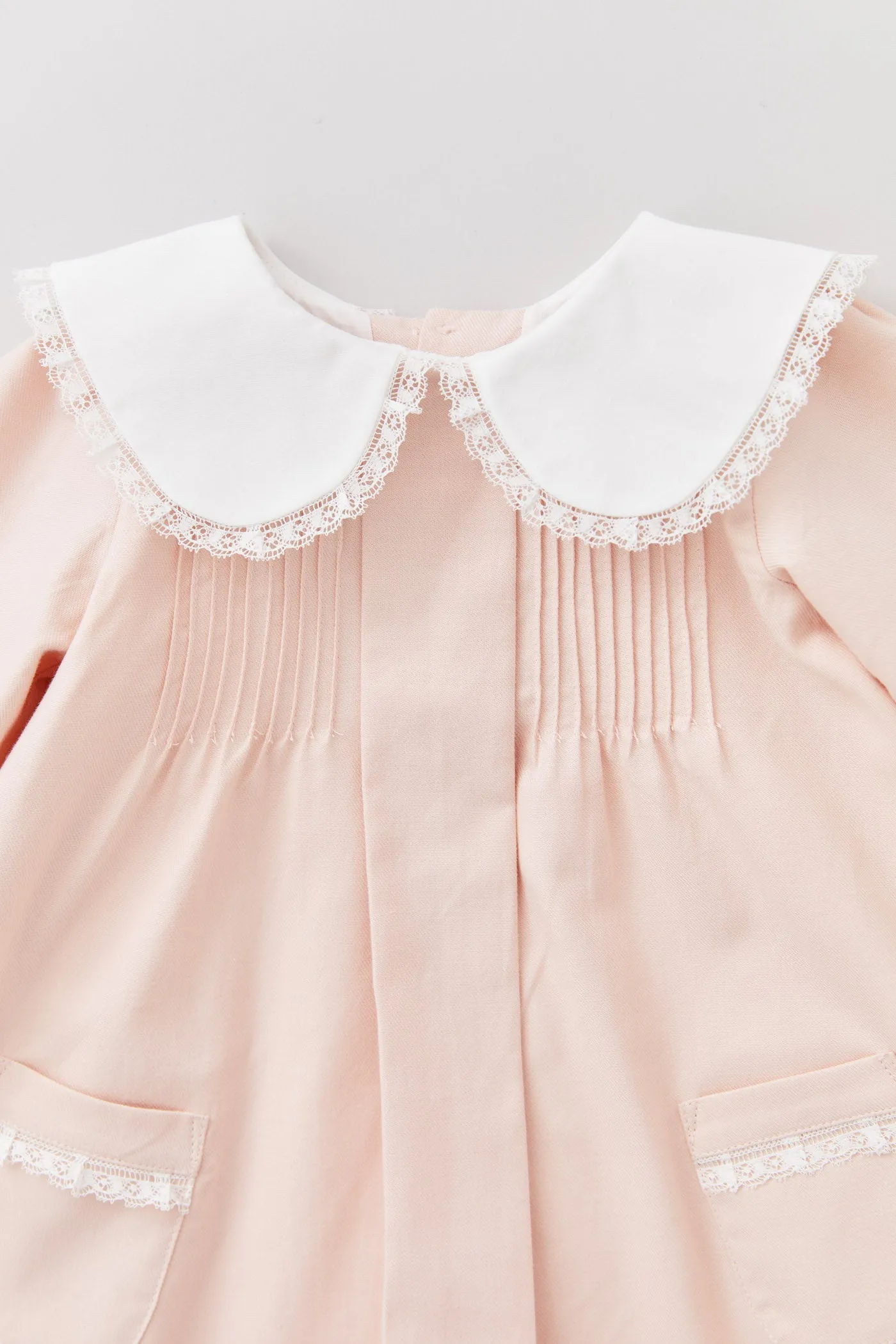 Baby Bubble Long Sleeve Dress in Blush Pink