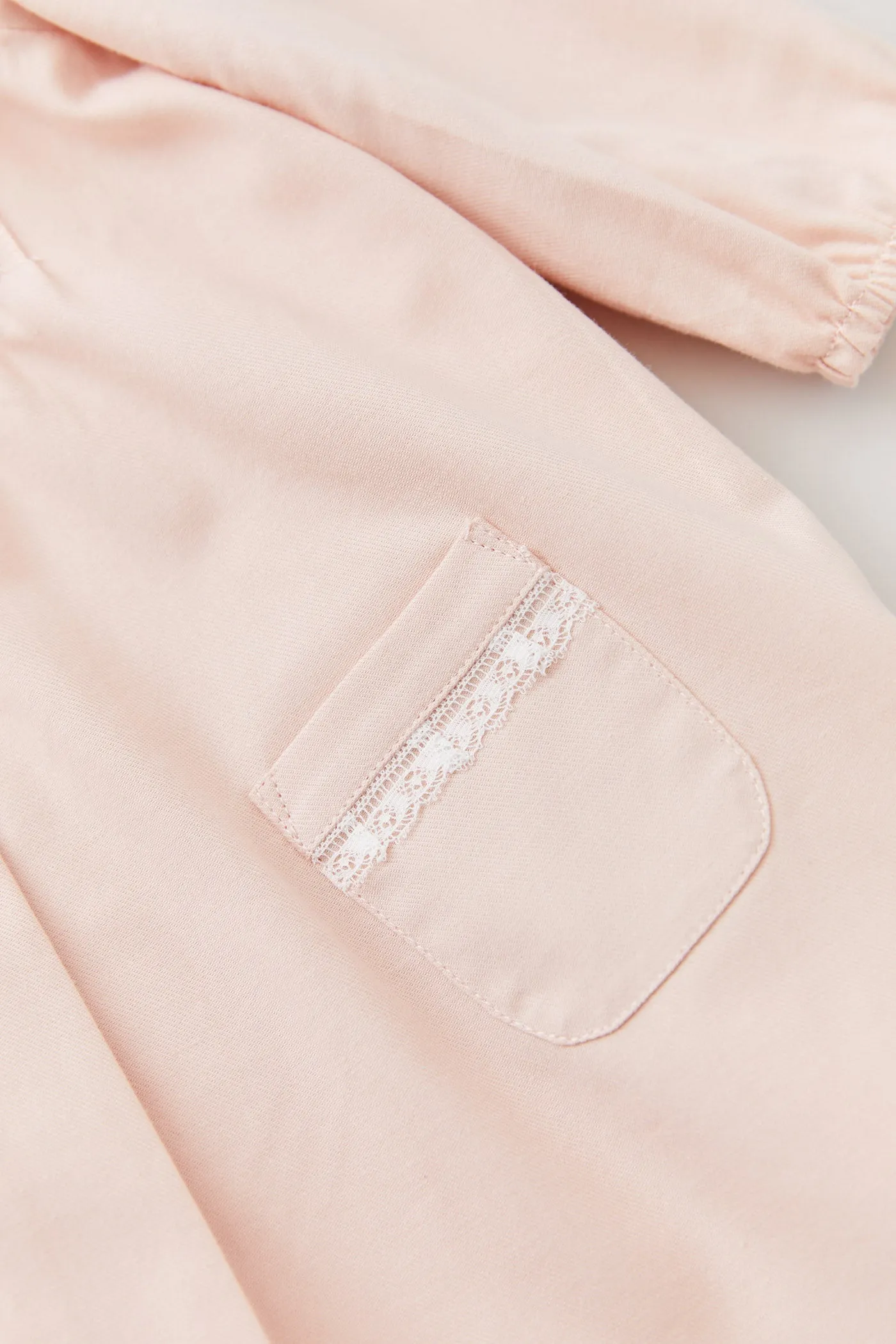 Baby Bubble Long Sleeve Dress in Blush Pink