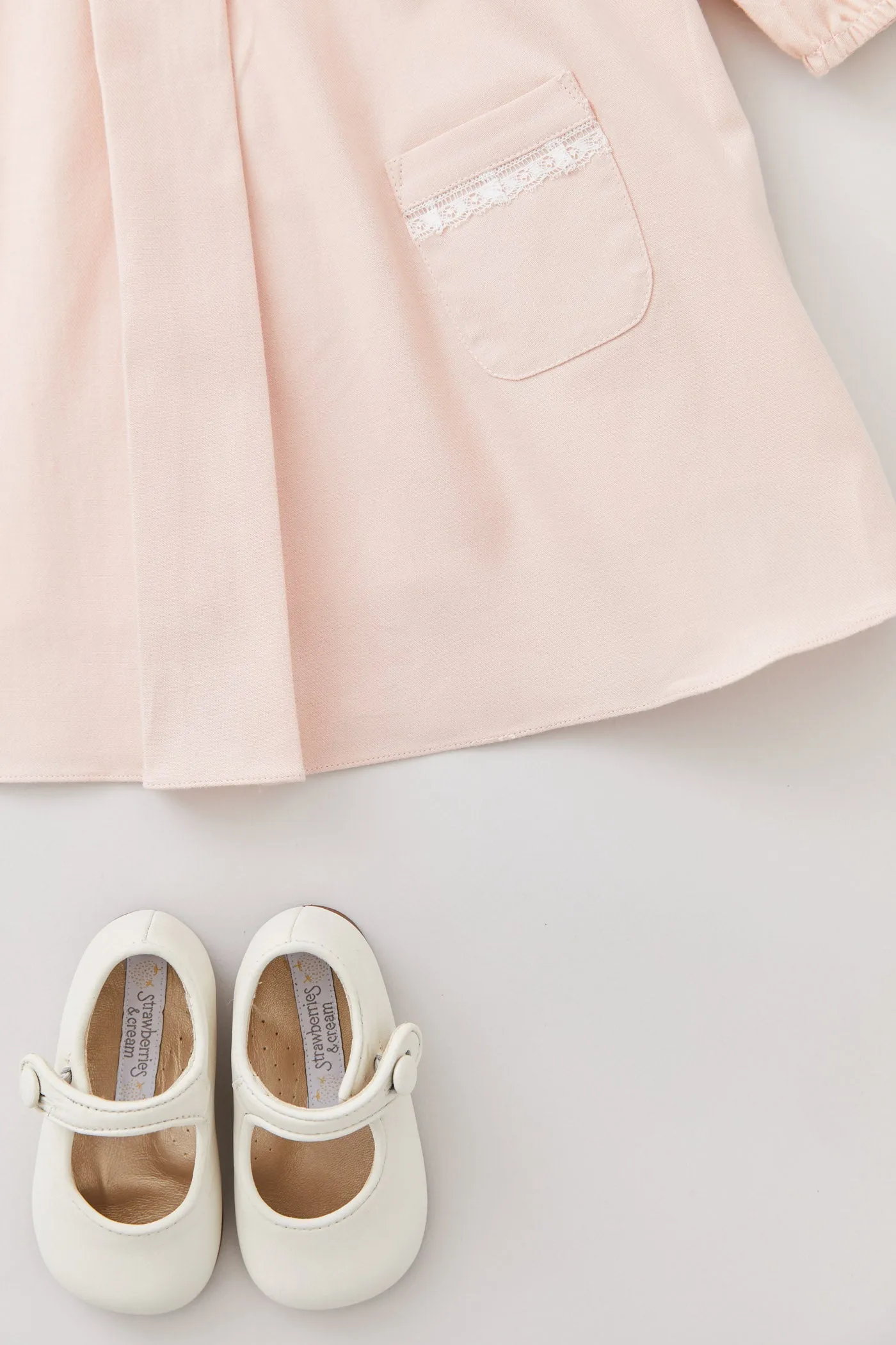 Baby Bubble Long Sleeve Dress in Blush Pink