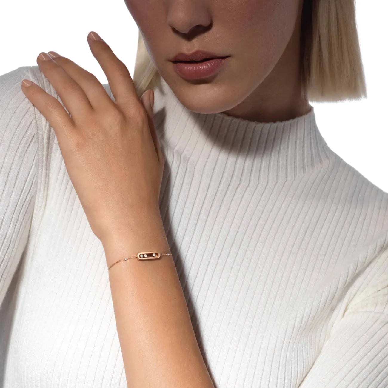 Baby Move 18K Rose Gold Diamond Bracelet